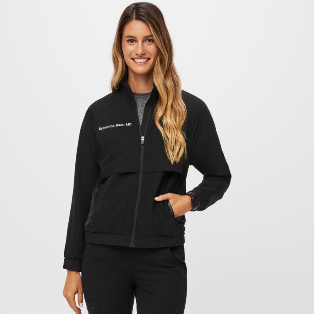 FIGS Women’s Black Sydney- Scrub Jacket- XS